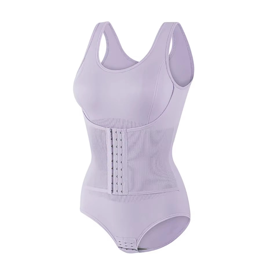 2025 New Bodysuit Shapewear with Zipper Belt Women Tummy Control Fajas Body Shaper Waist Trainer Slimming Cincher Corset Tops